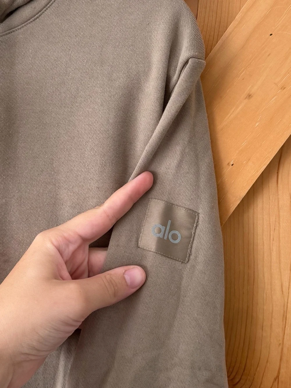 Alo Womens Brown Full Zip Hoodie